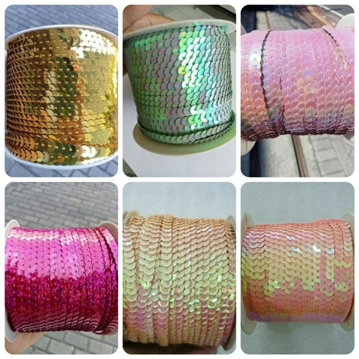 @#@#@#] FLAT SEQUIN / BORCI METERAN / BORCI RENTENG / PAYET RENTENG 6MM