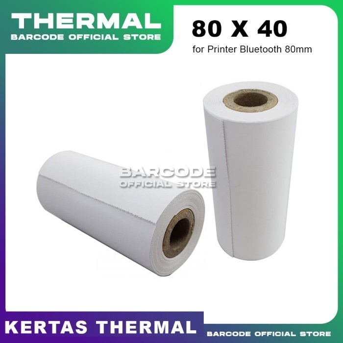 

Kertas Thermal Receipt Printer 80X40 / 80X40Mm / 80 X 40 Mm (10 Roll)