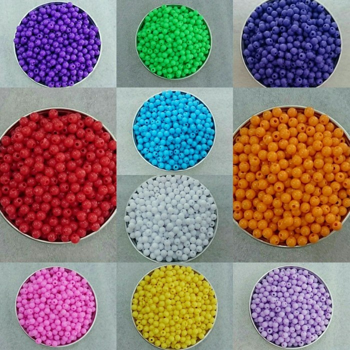 

((((()paling dicari] Mote Kapur Dop Bulat 6MM/Manik Kapur Aneka Warna