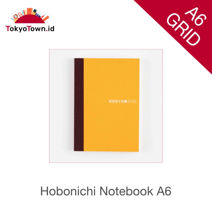 

Hobonichi Notebook Original A6 Grid With Tomoe River Paper TERLARIS/TERMURAH/TERPOPULER