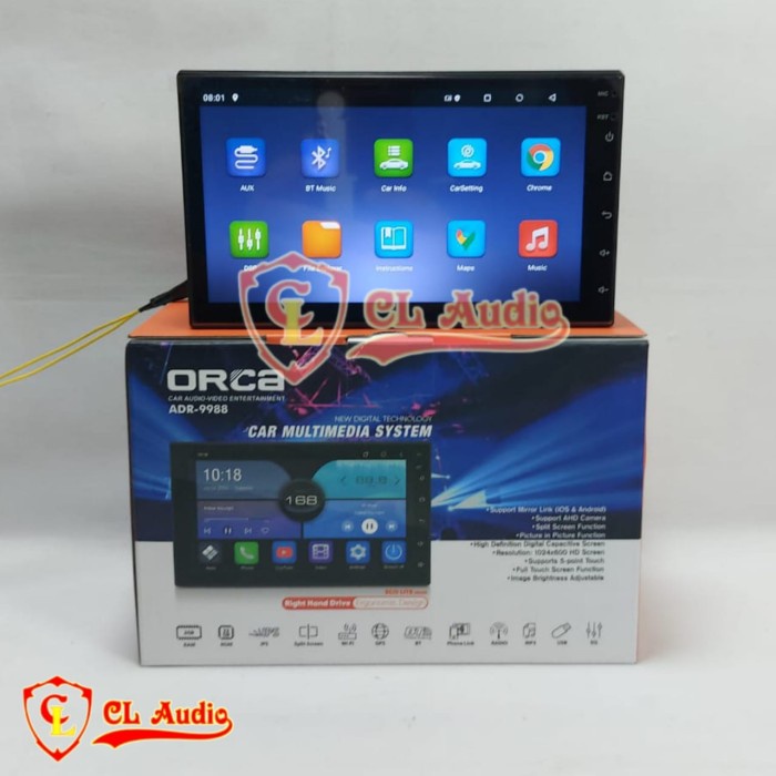 Bagus Head Unit Android Orca 7 Inch Adr-9988 Eco Light Series Layar Ips