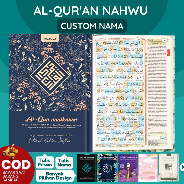 

Ready Stock Al Quran Nahwu Custom Nama - Terjemahan Perhuruf Perkata A5 & A4 Jumbo - Alquran Mushaf