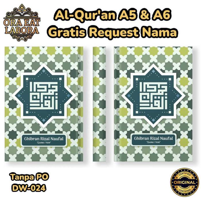 

Ready Stock Alquran Hafazan A5 Custom Nama Di Cover Perkata Latin 8 Blok Cocok Quran Untuk Pemula