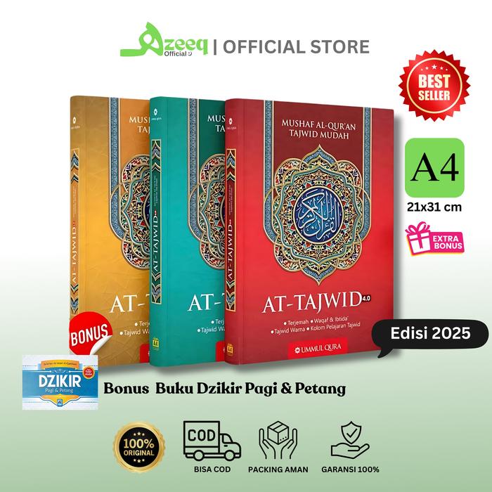 

Barang Terlaris Al Quran At-Tajwid Terjemahan Dan Tajwid Warna Ukuran Besar A4 Mushaf Alquran