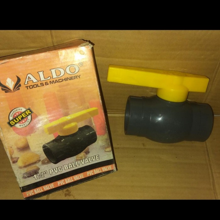 """] Ball Valve PVC Polos 1 1/2 inch ALDO Ball Valve PVC 1.5 INCH