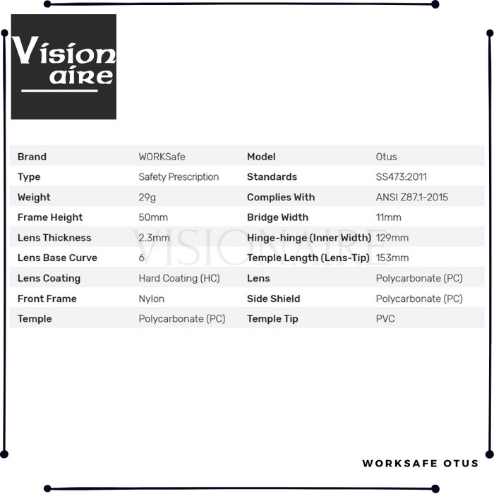 Diskon Kacamata Safety Minus Worksafe Otus
