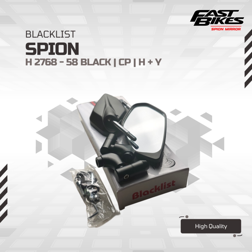 Terbaru Blacklist Spion Variasi Standar Model Lipat Oval Kaca Putih Universal Mio Beat Nmax Aerox
