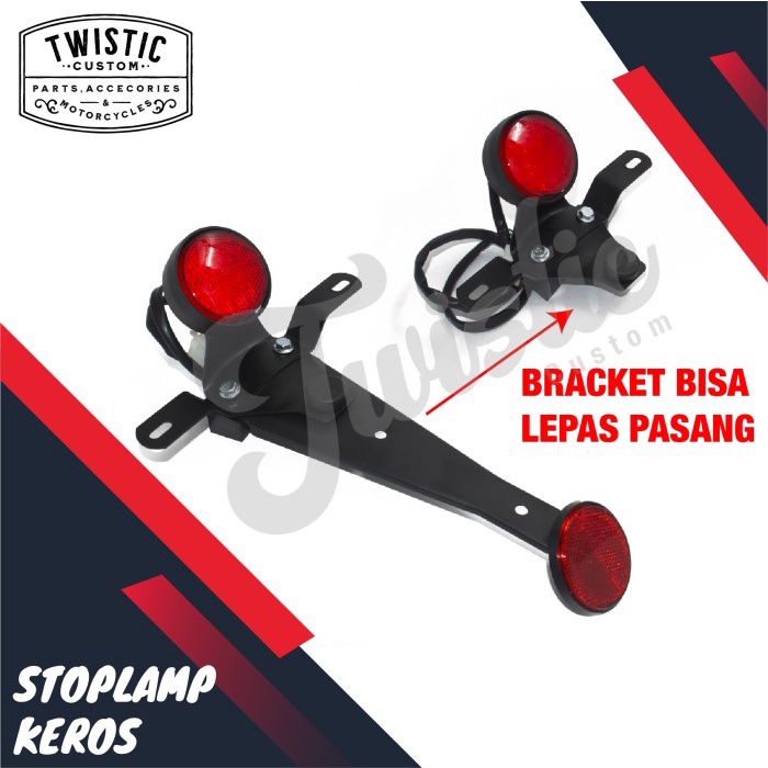 Stoplamp Keros Lampu Rem Belakang Motor Custom W175 Benelli Cleveland