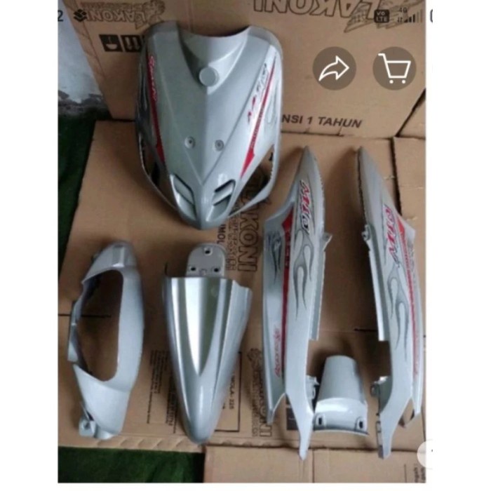 Full set body halus Mio sporty warna silver