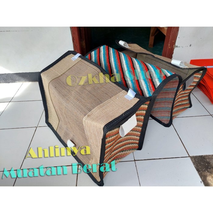 Ozkha - Tas Kandek Obrok Kurir Pos Saddle Bag Samping Obrok Bahan Tebal Sepeda Motor Belakang Jumbo