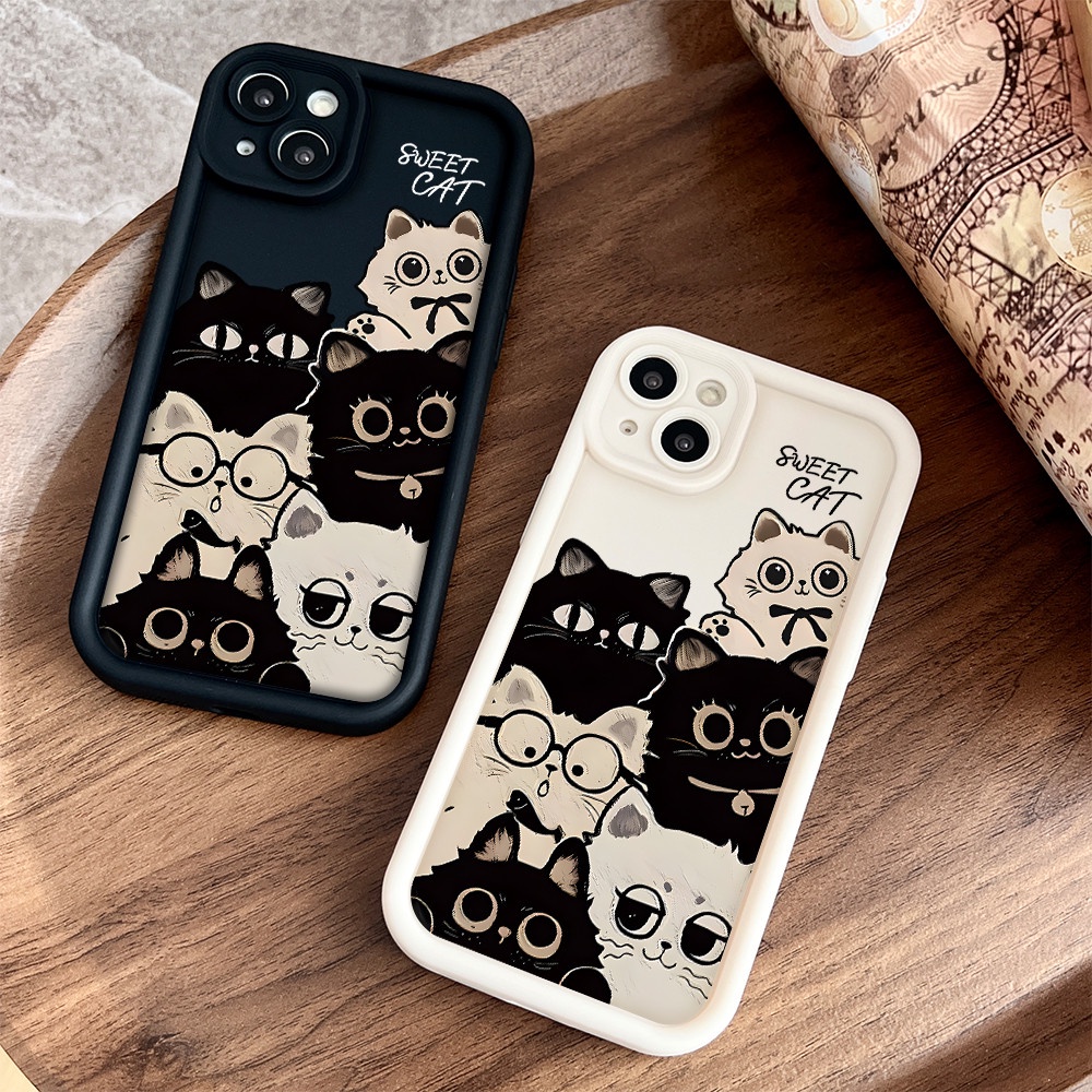 Lucu Kucing Case Hp Redmi Redmi Note 14 4G 5G Pro Plus 13 13C 14T 13T Pro 12C 8 9 10 Poco X7 Pro 5G 