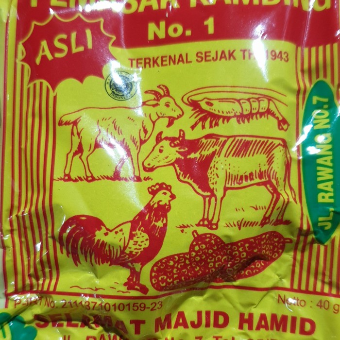 

NEW Bumbu masak pemasak kambing no.1 ramuan gulai Selamat Majid Hamid 40gr