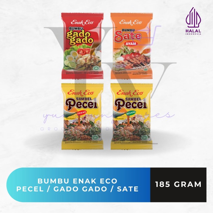 

LIMITED EDITION Enak Eco Bumbu Pecel Pedas dan Sedang / Gado-Gado / Sate Ayam 185 gram