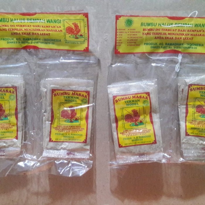 

TERPERCAYA Bumbu Tekwan, Bumbu Model, Cap Ayam Jago