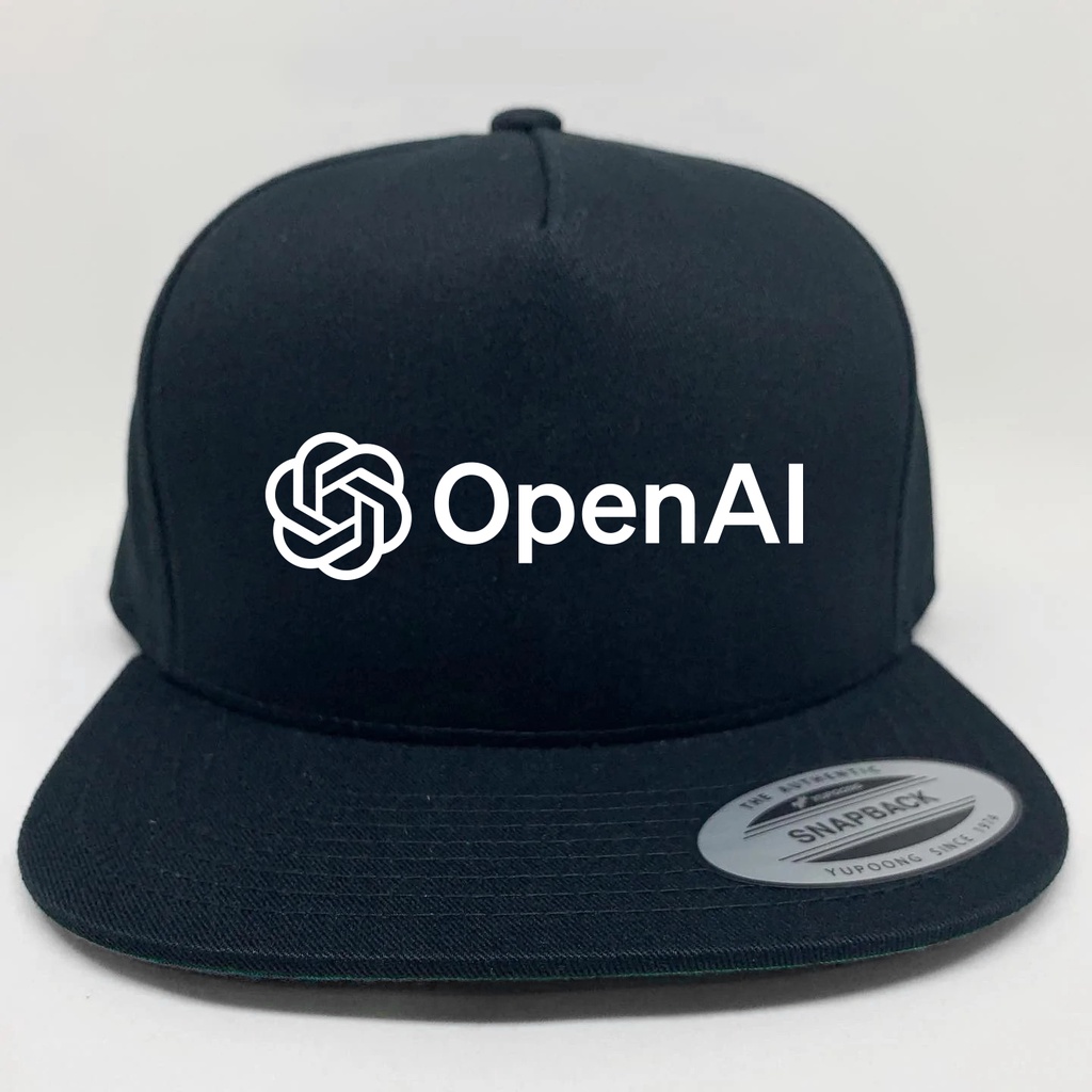 Topi Snapback Open AI Chat GPT Logo Sam Altman AI
