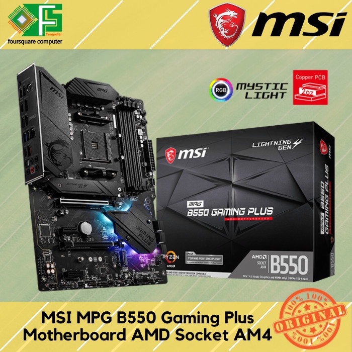 NEW Motherboard MSI MPG B550 GAMING PLUS Ryzen AM4 ATX / MSI MPG B550