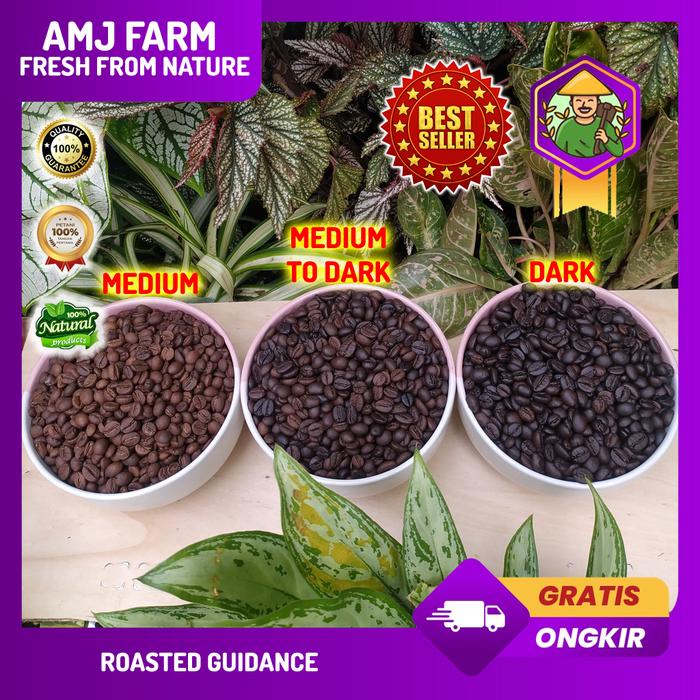 

500 GR ROASTED / BIJI SANGRAI KOPI ROBUSTA GUNUNG KAWI PETIK MERAH 1 BERKUALITAS AMJ FARM TERMURAH
