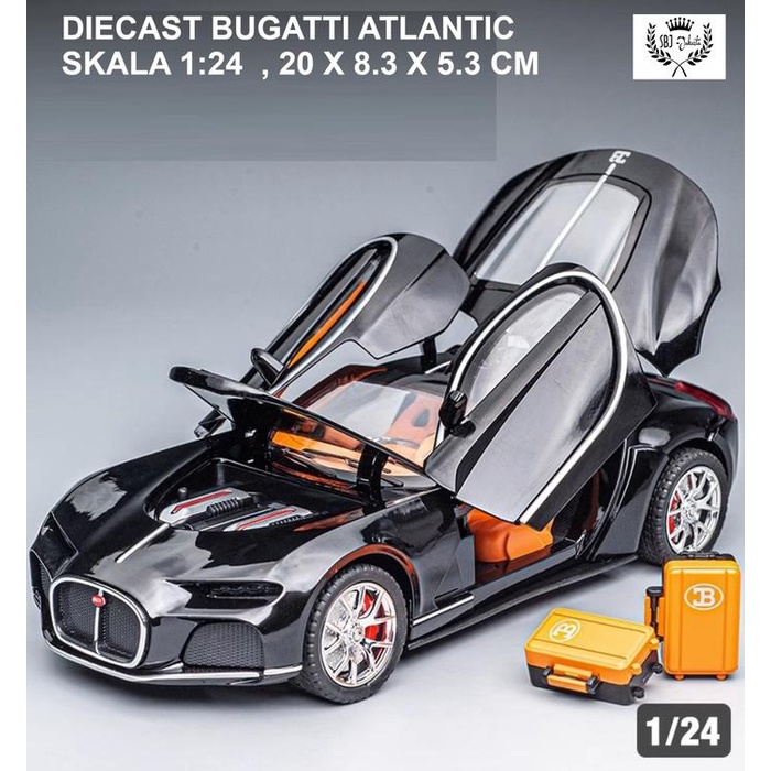 SALE  DIECAST MOBIL BUGATTI ATLANTIC SKALA 1:24 UKURAN BESAR MAINAN KOLEKSI PAJANGAN VEHICLE