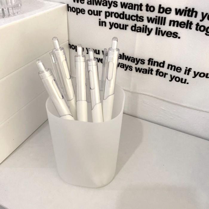 

JTTOP" PULPEN PENA GEL JELLY BROKEN WHITE CREAM AESTHETIC PEN TINTA