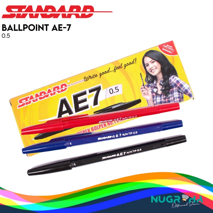 

JTTOP" PEN PULPEN STANDARD AE7 / AE-7 (1 LUSIN)