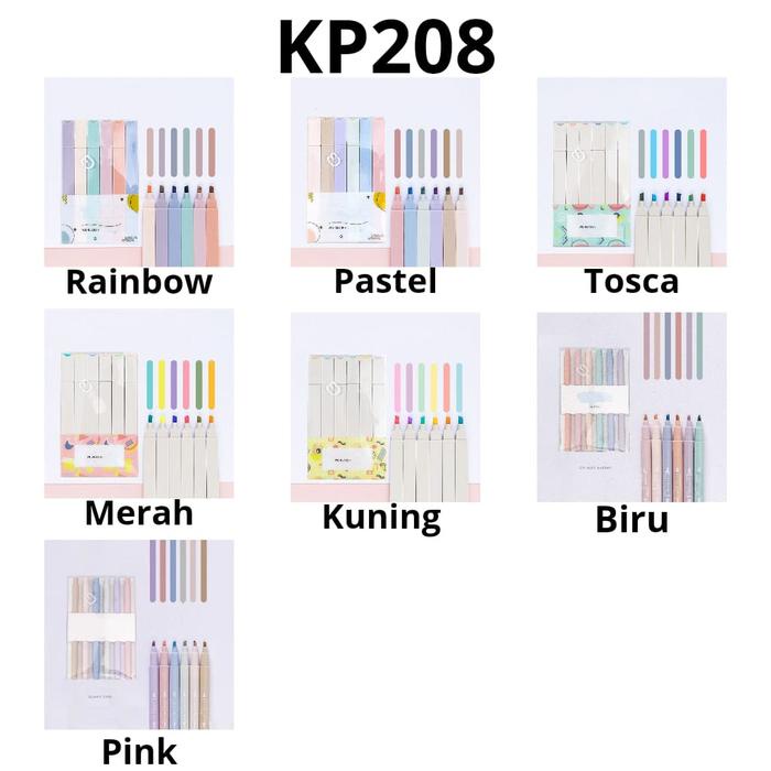 

JTTOP" KP208 - STABILO PASTEL STABILLO WARNA STABILO 1 SET ISI 6 STABILO HIGHLIGHTER MULTICOLOR