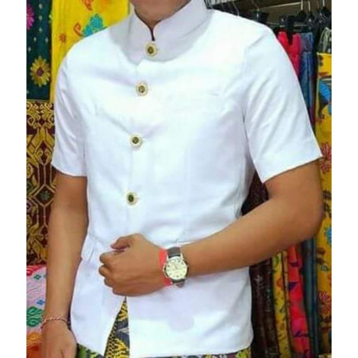 FREE ONGKIR Ready Set Pakaian Tradisional / Jas Busana Adat Bali Pria Kemeja
