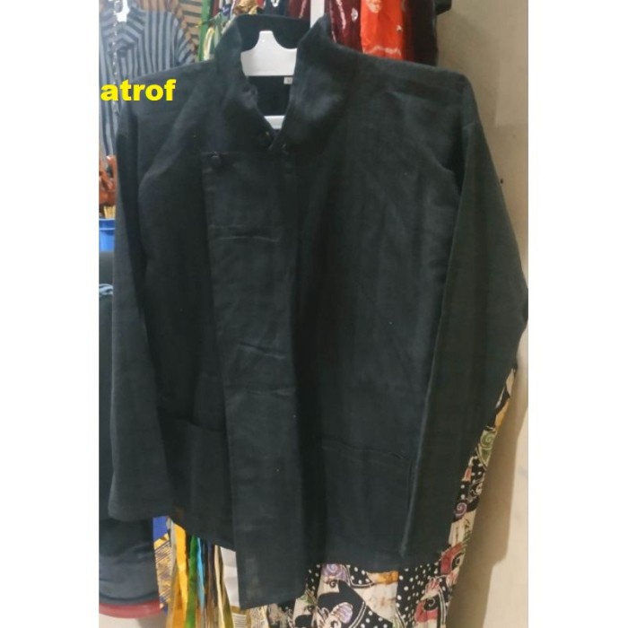 LIMITED EDITION Ready Kemeja / Baju Surjan Hitam Polos Pria Dewasa / Baju Adat Jawa