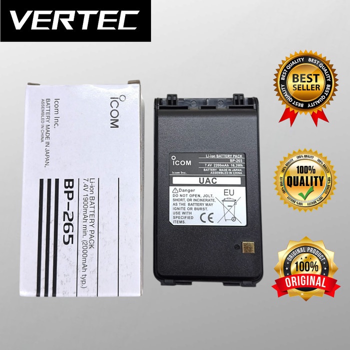 terbaru  baterai ht icom ic-v80 bp265 lithium kapasitas besar ict70a icv80 ic v80 t70a bp-265