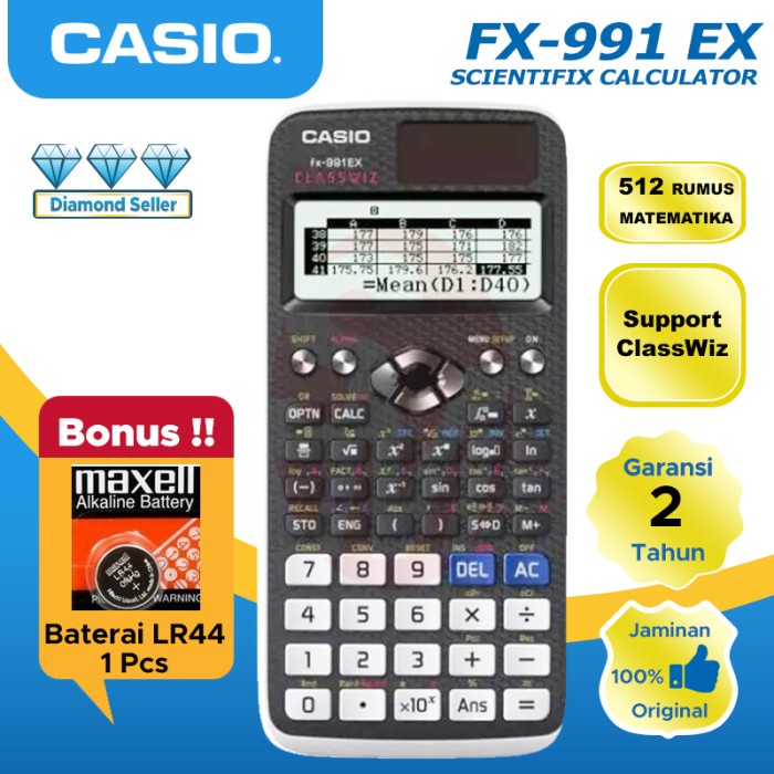 

CASIO CALCULATOR FX 991 EX TERLARIS/TERMURAH/TERPOPULER