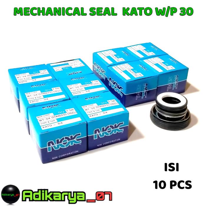 10 PCS Mechanical Seal Kato Pompa Air Sawah 3/4 Seal Mesin Pompa Air Alkon Tipe Wp50 Wp80 2inc 3inc