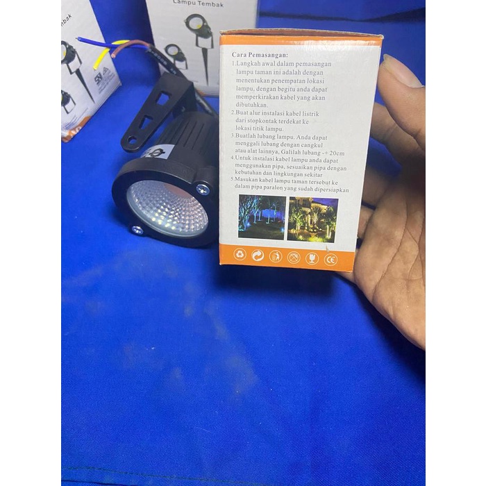 LAMPU TAMAN LED 5 WATT / PIRINGAN LED SOROT TAMAN LAMPU SOROT TAMAN White Kotak