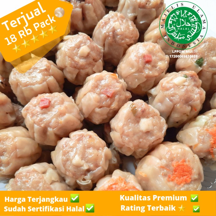 

Promo Dimsum Frozen Premium Isi 50 Pcs + Saus Delmonte Ready