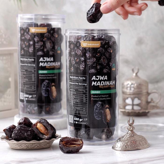 

Kurma Ajwa Madinah Jumbo Premium VIP Original 100% / Kurma Nabi Asli Saudi / Kurma Grade 1 A / Ajwah
