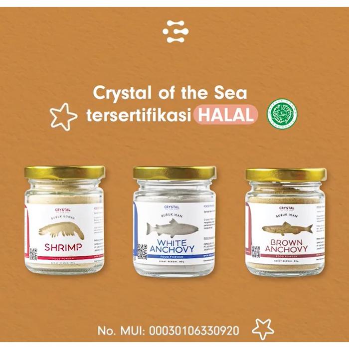 

Crystal of the Sea WHITE Anchovy Powder Bubuk Teri BPOM HALAL