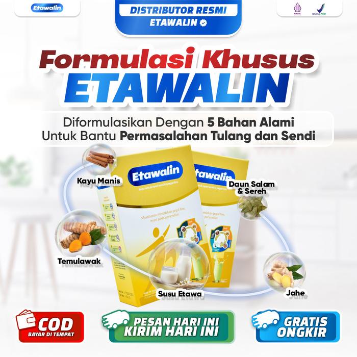 

ETAWALIN PAKET 1 BOX ASLI & BPOM ORIGINAL RESMI Minuman Susu Bubuk Kambing Etawa Dengan Bahan Rempah
