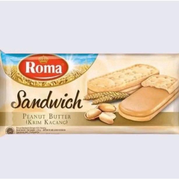 

Paket 4pcs Roma sandwichi rasa kacang biskuit 157g Food sus coklat