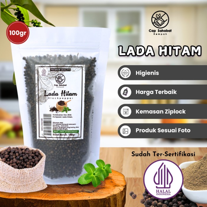 

Sale! 100Gr Biji Lada Hitam Utuh / Whole Black Pepper 100% Premium