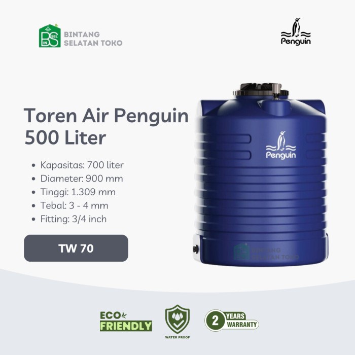 TOREN PENGUIN TW 55 TANGKI / TOREN / TANDON AIR BLOW 500 liter