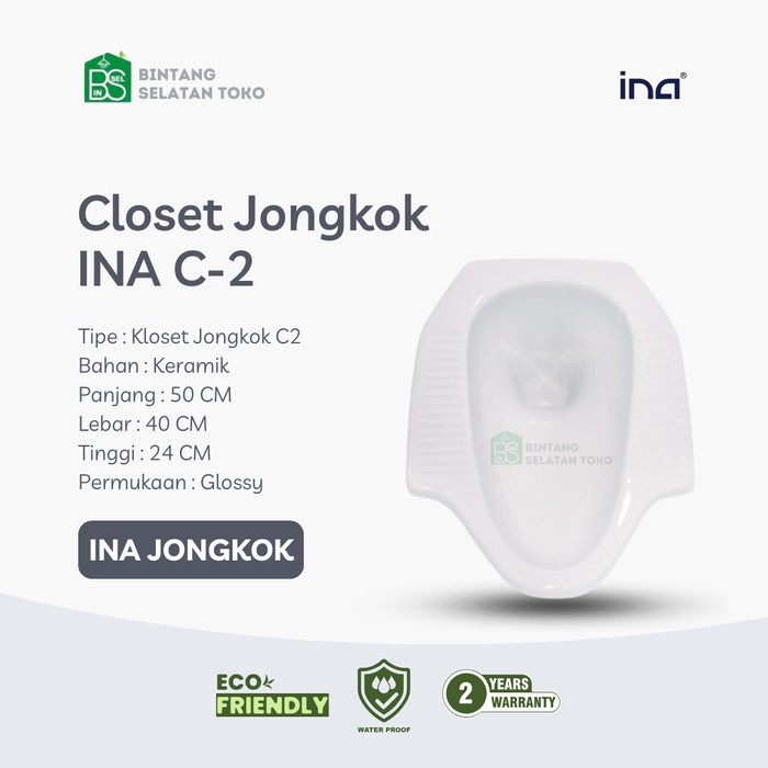 CLOSET KLOSET JONGKOK INA PUTIH C-2 TOILET