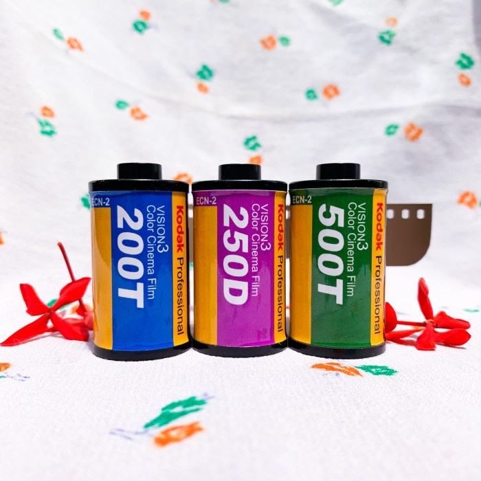 Roll Film Kodak Professional Vision3 35Mm 27Exp Type 200T/250D/500T -