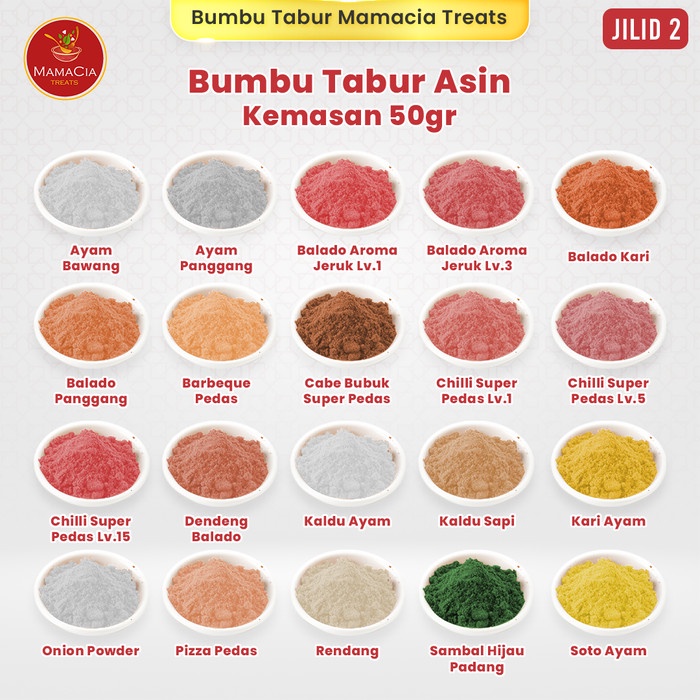 

Sale! Bumbu Tabur Premium Bubuk Tabur Bumbu Keripik Kentang Lidi Ayam Makaro