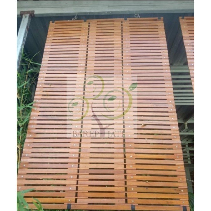 TERLARIS KERAI TIRAI GULUNG KAYU JATI PENUTUP TERAS - BAREP JATI diskon