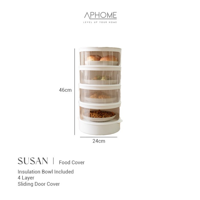 Tudung Saji Susun Viral 4 Tingkat Rak Makanan Tebal Model Slide