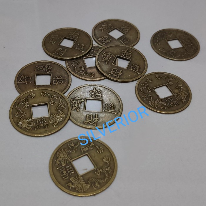 PROMO Koin Coin Lobang Lubang Bolong Fengshui Feng Shui Sui Uang Cina Kuno