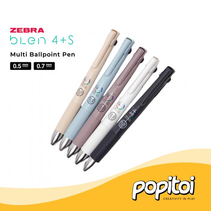 

Kualitas No1 Zebra Blen 4S Multi Ballpoint Pen 0.5 0.7 Mm 4&S 4&1 4+1 Pulpen Tinta Gel Warna Warni