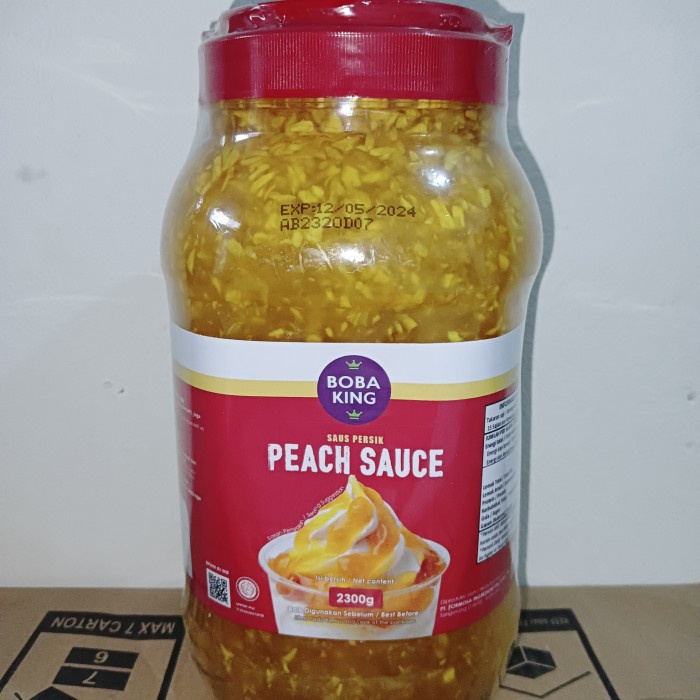 

peach sauce boba king 2,3kg/ Selai rasa Peach kuning merk Boba King