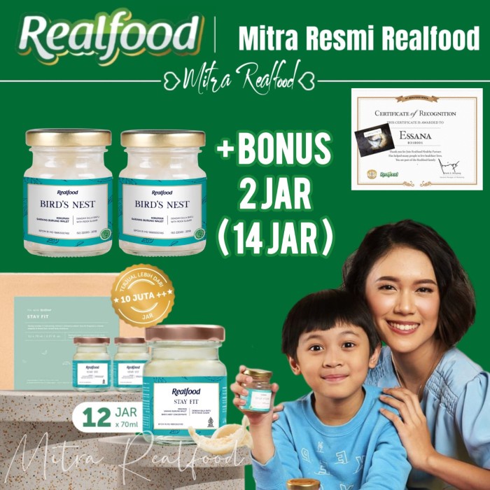 

Realfood Stayfit ( p.12 jar ) minuman sarang burung walet