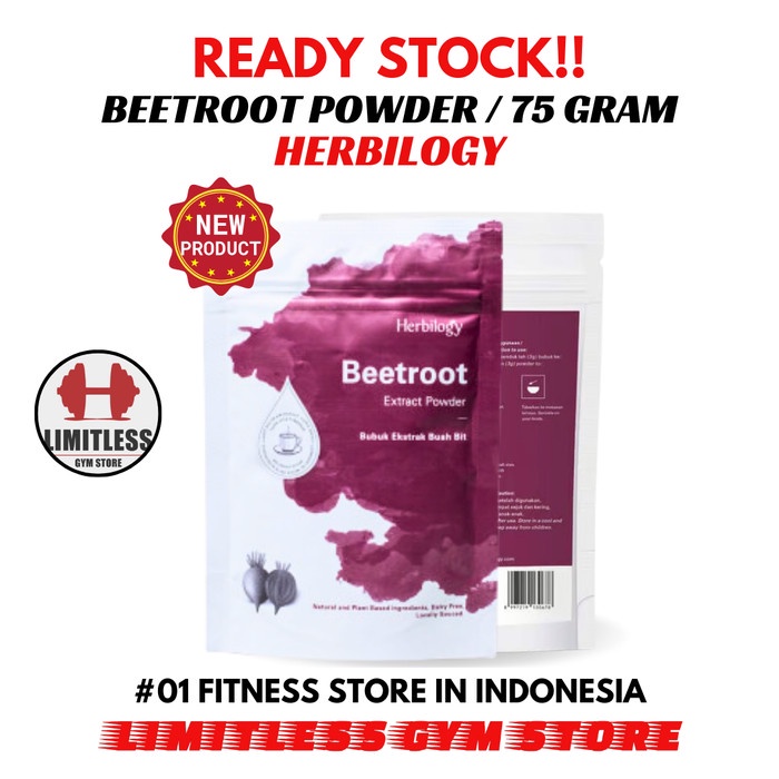 

HERBILOGY BEETROOT EXTRACT POWDER 75G - Betaine for EnduranceStamina