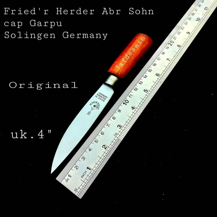 Pisau Cap Garpu Asli Herder Solingen Jerman 4 Inch