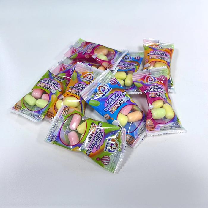 

SALE !!! HALAL1 BOX @30 PCS-CRISPY MARSHMALLOW-ANEKA RASA BUAH: STROBERI, LEMON, JERUK, APEL, DAN